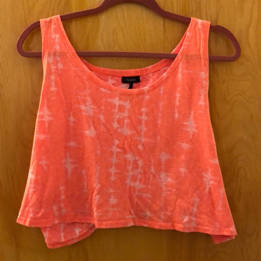Coral / orange colored crop top